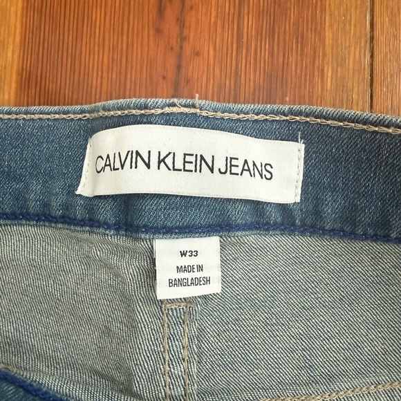Calvin Klein Men's Light Blue Denim Jean Shorts - Picture 2 of 4